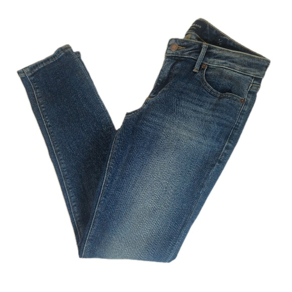 Lucky Brand Denim - Lucky Brand Lolita Skinny Jeans Womens 4/27 Distressed Stretch Denim Blue Pants